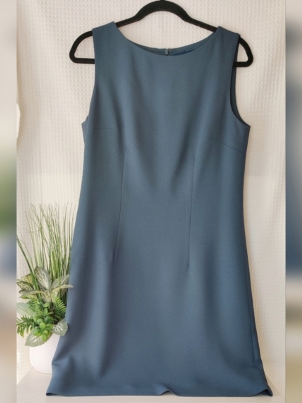 Karen Scott Women's Dusty Blue Sleeveless Sheath Dress Size 10